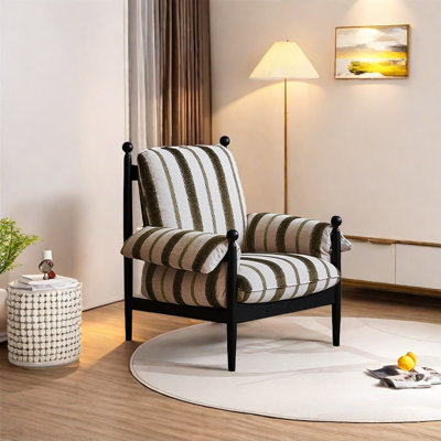 Cotton Linen Chair with Imported Ash Wood Frame