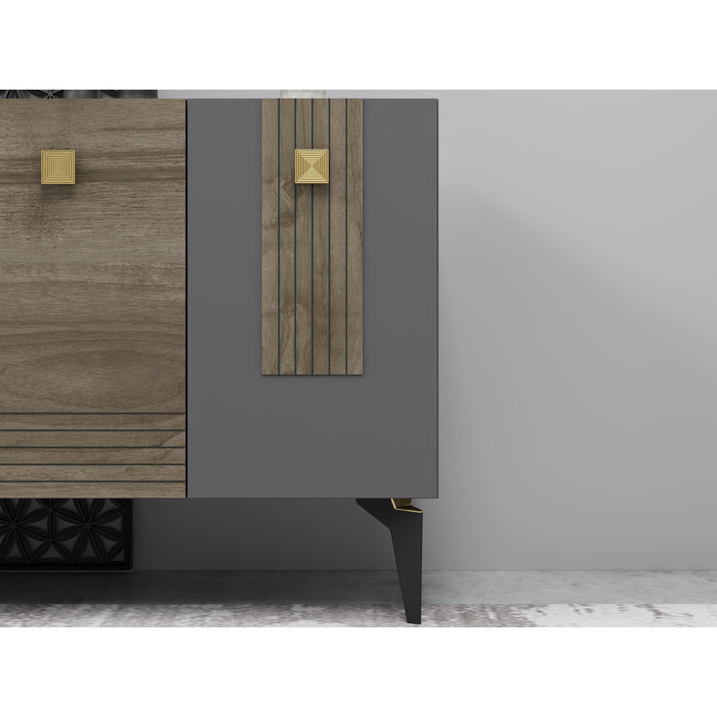 Maximillian 150cm Console Table, Brown/Grey
