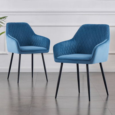 Sexton Upholstered Velvet Arm Dining Chair