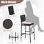Ensemble de 2 tabourets de bar en osier de patio avec coussin de siège et repose-pieds
