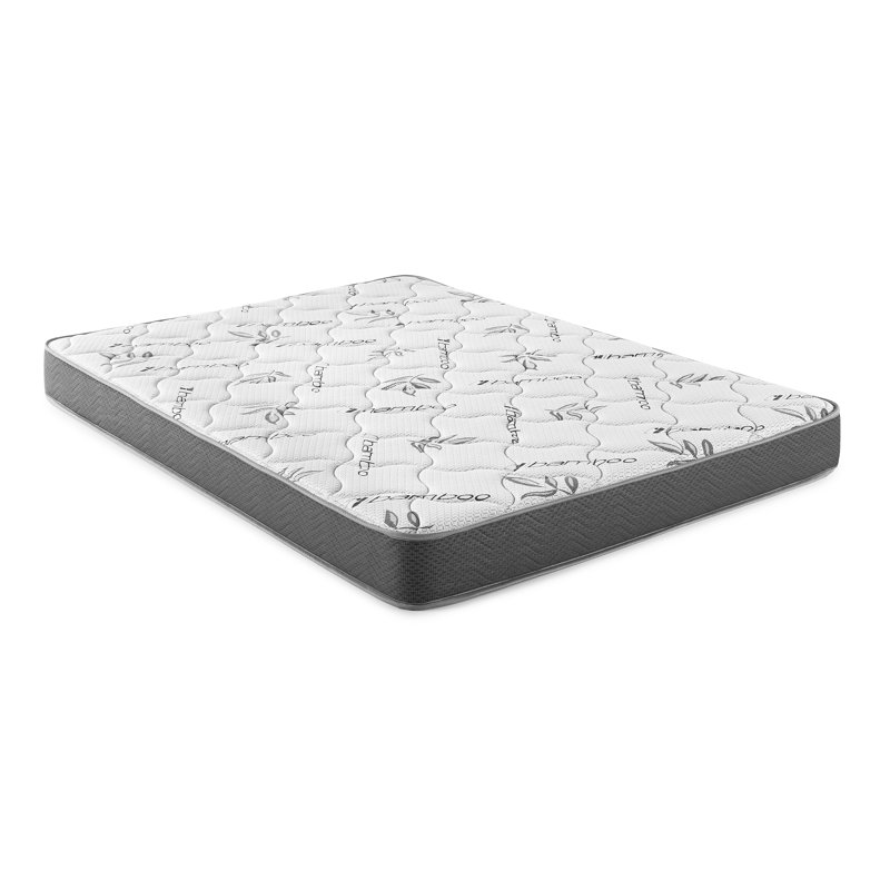 6" All Foam Queen Firm Bamboo Cover Mattress, Queen