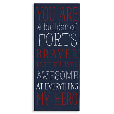 «You Are My Hero», art mural sur toile par Masey St. Studios
