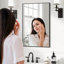 Élégant miroir rectangulaire encadré en aluminium pour salle de bain, chambre à coucher-1210179012-1210179010