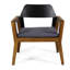 De 2 chaises d'extérieur en bois avec coussins d'eau, conception élégante pour la cour, le jardin, la terrasse, le balcon, assemblage facile inclus Club 2 pièces dans un style industriel moderne, structure sans effort