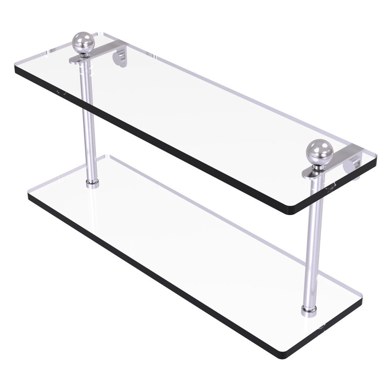 Tablette murale Morosini, 16 po, Chrome satiné