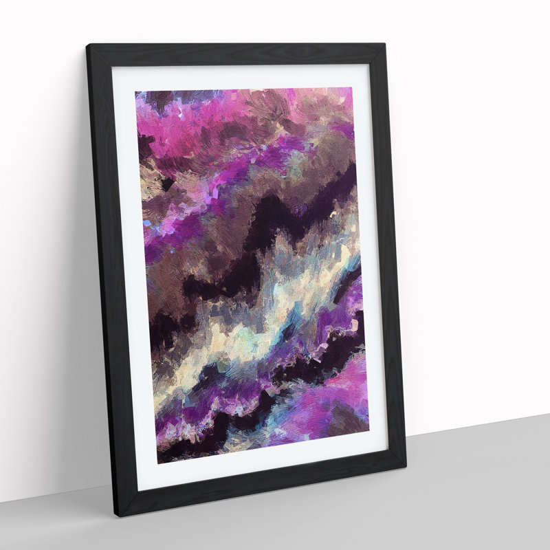 Blinded By Light - Painting, 66cm H x 48cm W x 2cm D, Black Framed, White