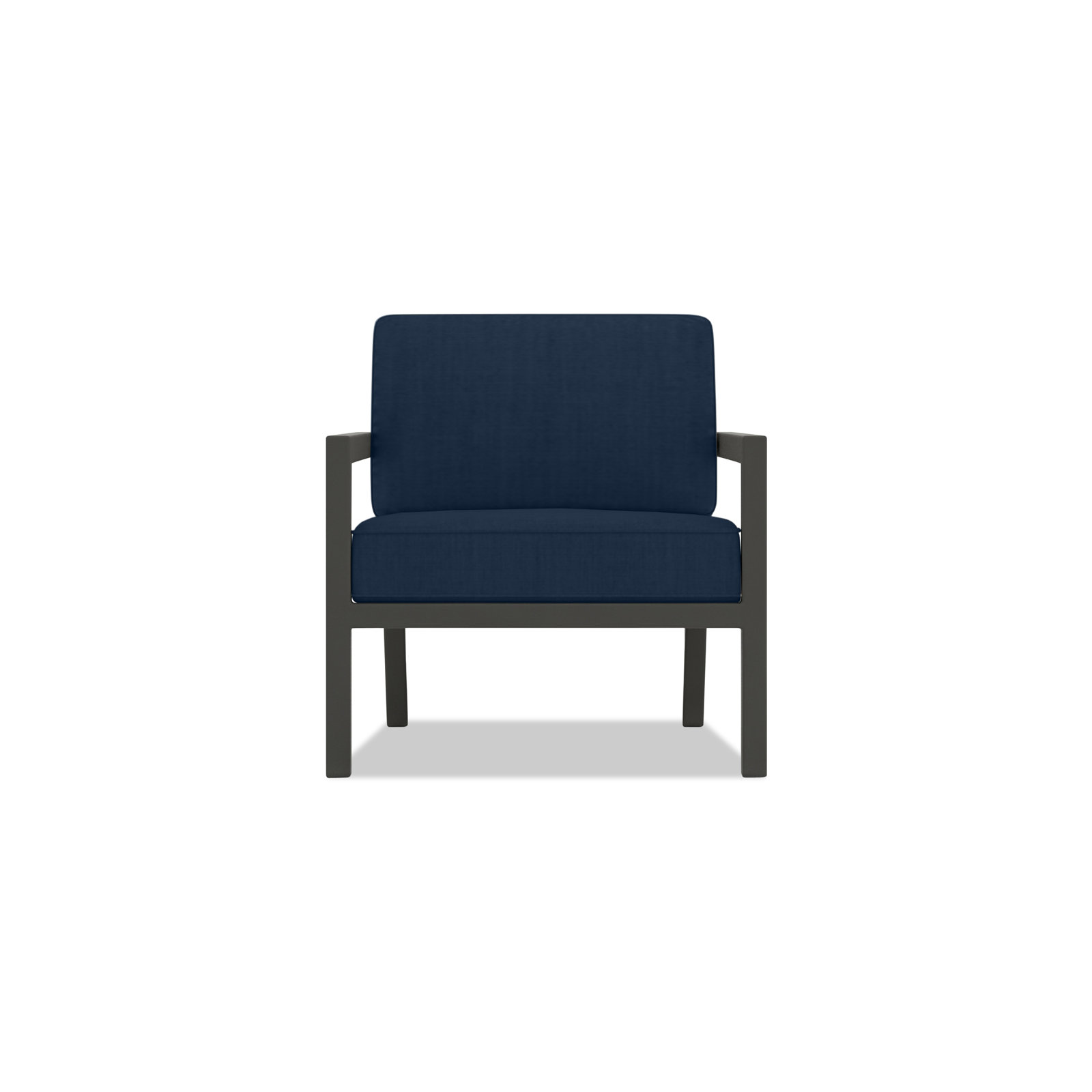 Vivant Patio Chair with Sunbrella® Cushions, Black, Spectrum Indigo Sunbrella®