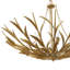 6 - Light Artisanal Foliage Basin Gold Leaf Chandelier