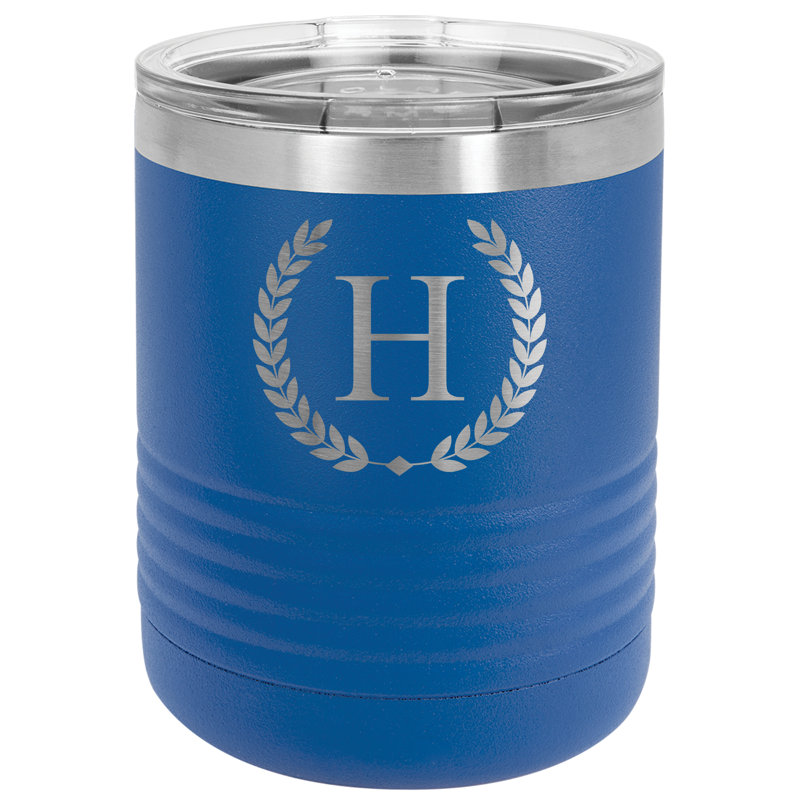 Laurel 10 oz. Tasse de voyage en acier inoxydable isolée sous vide, Bleu royal, Oui