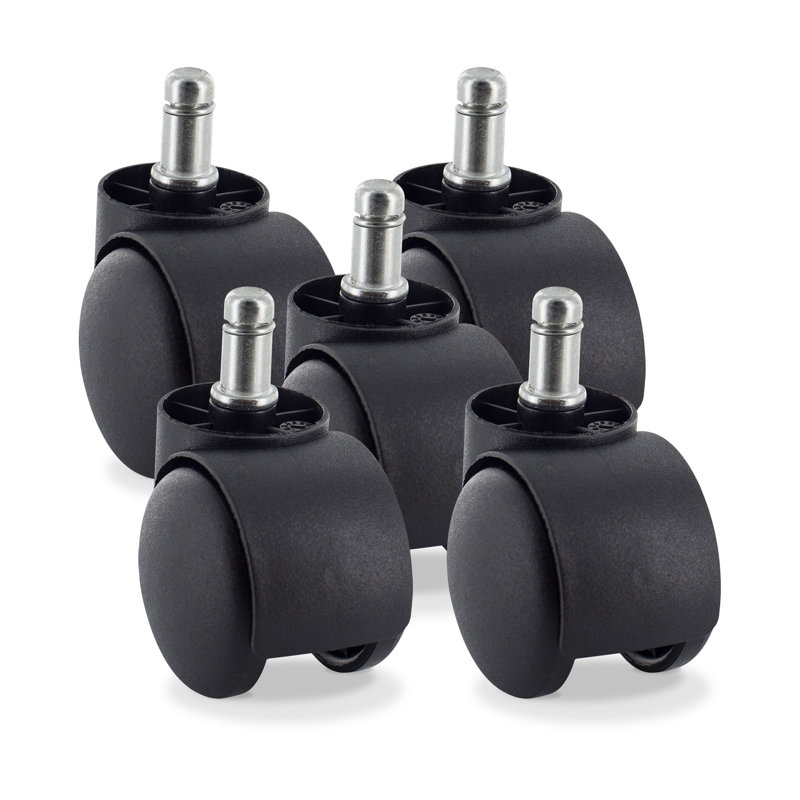 2 3/8 po Roulettes noires Hercules