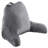 Reading Pillow, Standard Size Bed Pillow with Shredded Memory Foam, Back Pillow with 3 Pockets and Washable Short Velvet Cloth, Top with Handle, for Watching TV, Reading, Gaming, Resting, Grey-1614571264