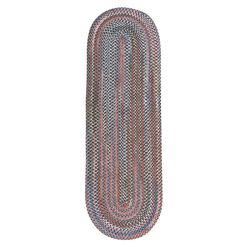 Tapis réversible en laine Oyola - crépuscule, Ovale 2 pi x 11 pi