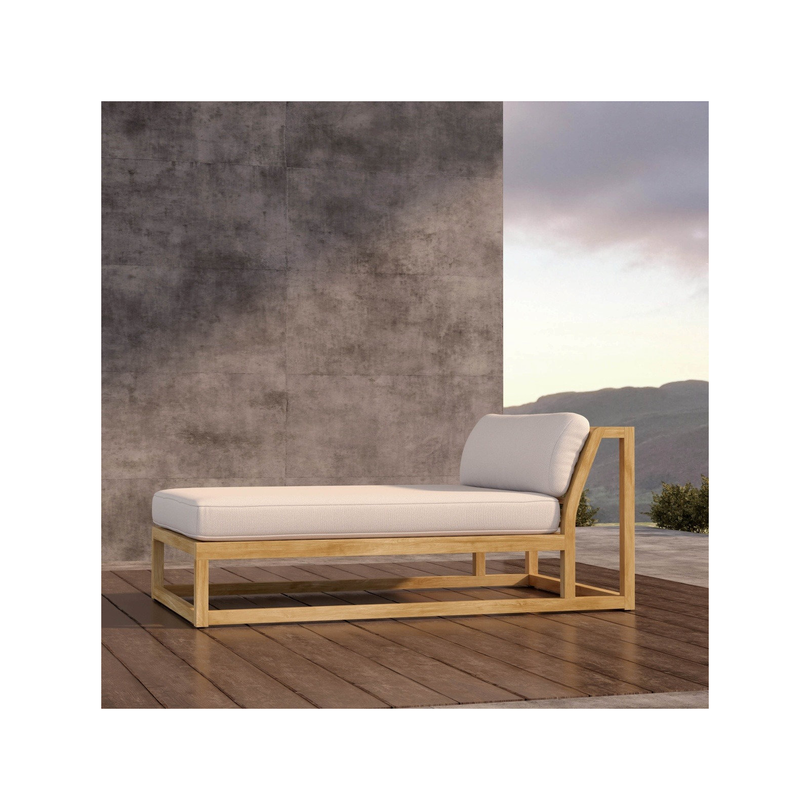 Westminster Teak 38.75'' Outdoor Chaise Lounge