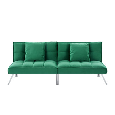 Futon Convertible Sofa Bed with Metal Legs
