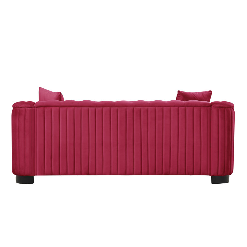 Ensemble de salon 2 pièces Vean, Rouge foncé