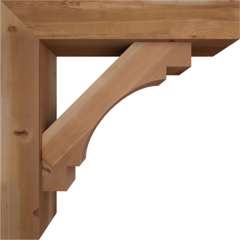 Support Merced Block avec support décalé, 34 x 34, Cèdre rouge occidental de l 7 1/2 po (lisse)