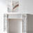 White Solid Wood Freestanding Fireplace