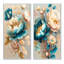 «Multi-Color Blooming Flowers», 2 pièces sur toile-1802431281-1802431287