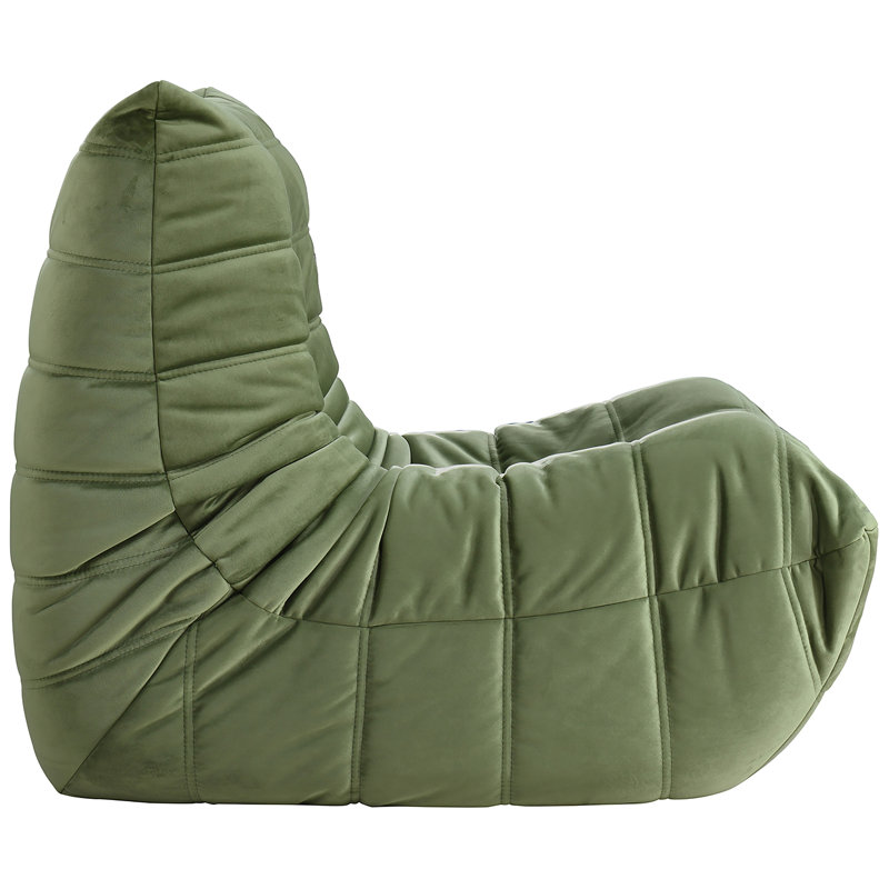 Chaise rembourrée en velours Rachel, Velours vert
