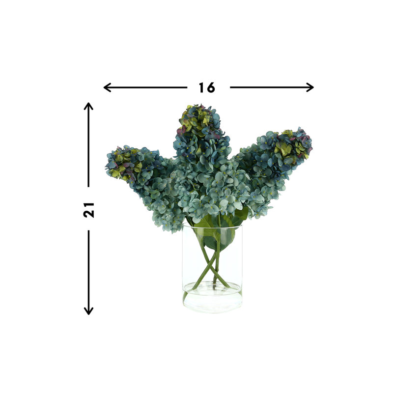 Luxe Cone Hydrangea Arrangement, Blue