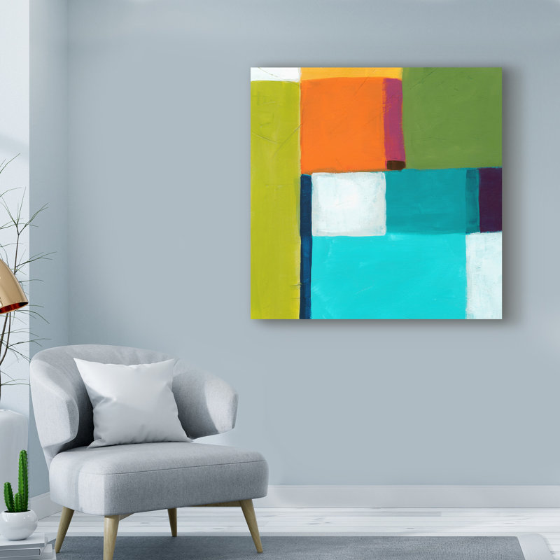 « city square ii », reproduction de peinture à l’acrylique sur toile tendue, H 14 po x l 14 po x P 2 po