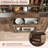 Aaleah 72'' Kitchen Pantry with 12 Door Shelves, 6 Adjustable Shelves and 1 Deep Drawer-1600064339
