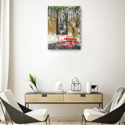 Garden Café by Studio Arts Canvas Art Print