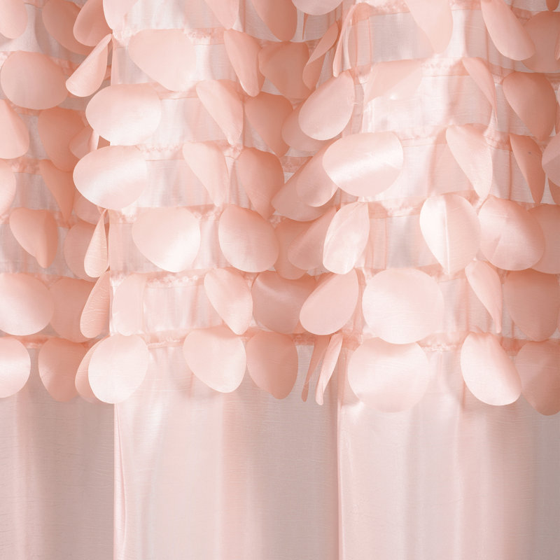 Rideau de douche simple de couleur unie Lillian, Rosé