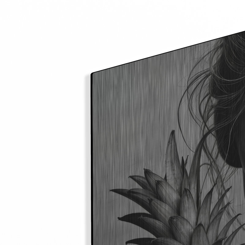  «Lady With Pineapples» par Rey Klimt, art mural en métal, H 36 po x l 36 po