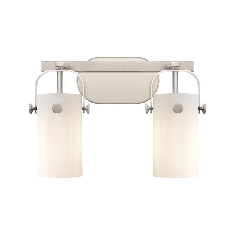 Smethport 2 - Light Dimmable Vanity Light, 7'' H X 3.88'' W X 3.88'' D, White, Satin Nickel