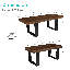 Ensemble de table de salle à manger pour 6 personnes avec table extensible et 6 chaises rembourrées en tissu-32575389-32575379