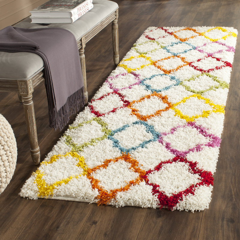 Sgk-Shag Kids Performance Geometric Rug, Runner 2'3" x 8'9"