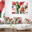 Coussin lombaire art à motif floral