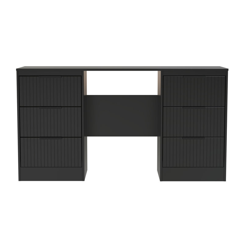 Berklie Dressing Table, Deep Black/Black