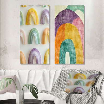 Gentle Rainbows I – Nursery Metal Wall Decor Print Set of 2