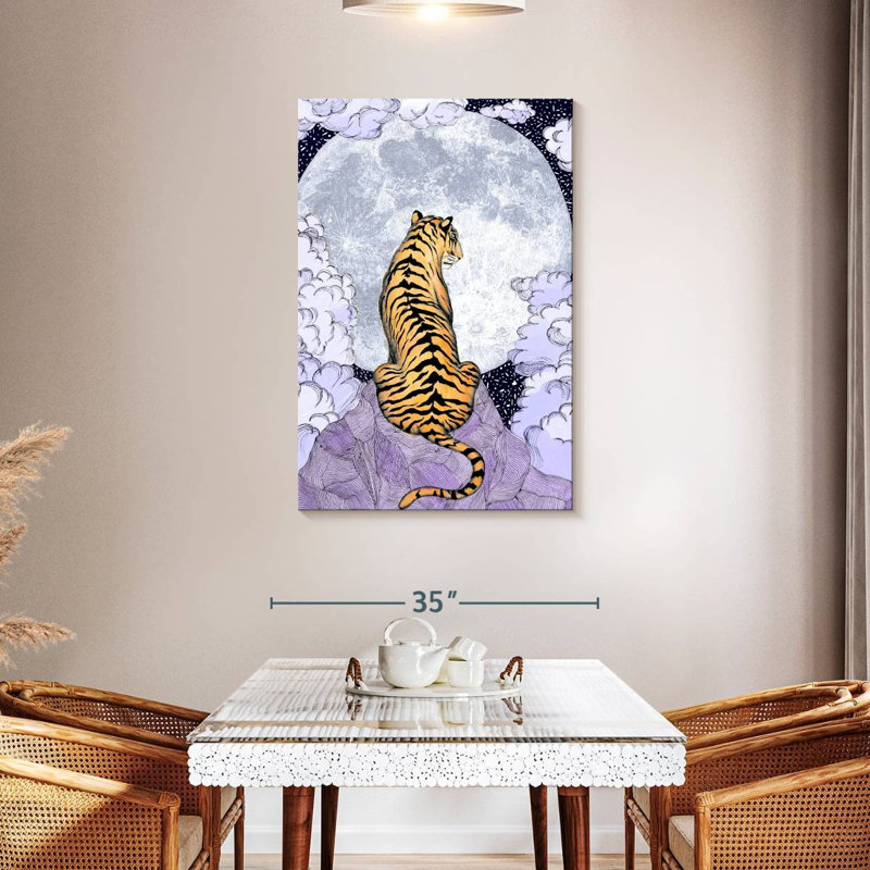 Brampt Tiger Moon I, 45" H x 30" W