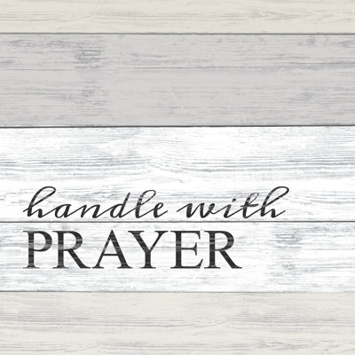 Handle Prayer Grey - Wrapped Canvas Print