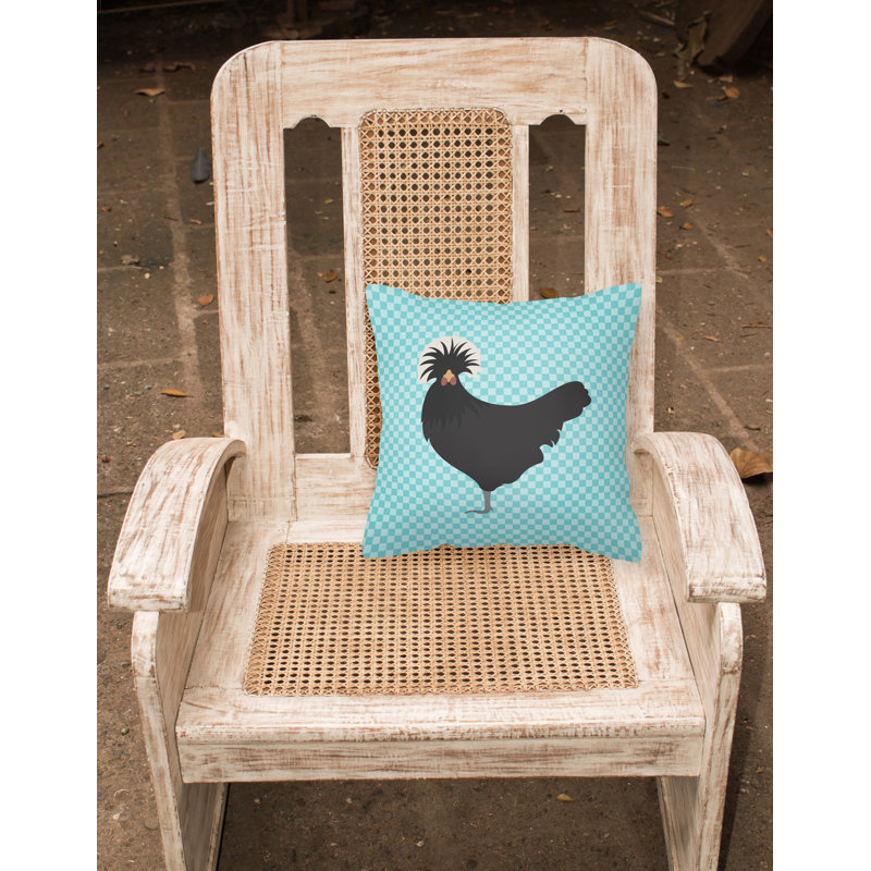 Coussin extérieur carré, 18 po x 18 po, Bleu