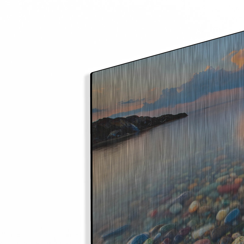 Ivy Bronx «Colored Rocks» par Patrick Zephyr, art mural en métal, H 12 po x l 16 po