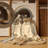 Machine Washable Maurice Horse Carriage Vintage Damask Rug in Beige – Beige Binding-366160830