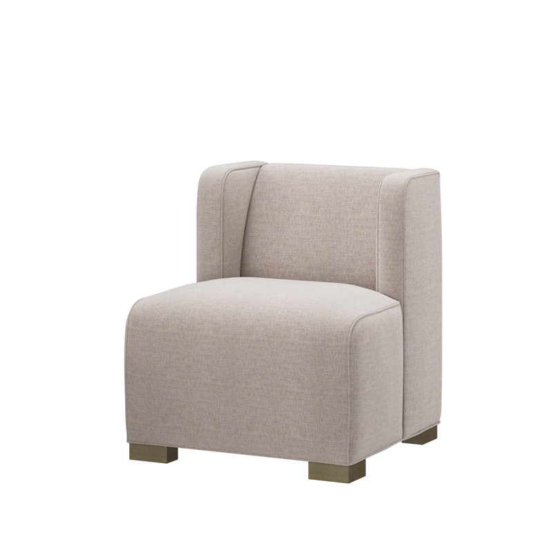 Joan Linen Boucle Slipcovered Chair, Vault Fog (Performance fabric) 1172-93, Dune