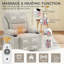 Fauteuil inclinable électrique berçant inclinable chauffant à massage électrique avec porte-gobelets et port USB Type C (gris beige)-1529995288
