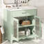 Meuble-lavabo de 79 cm avec lavabo rectangulaire en céramique, grand espace de rangement, rayures verticales et poignées argentées pour un design moderne et élégant. Profil incurvé, esthétique accueillante.