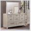 Grande commode contemporaine en bois d'hévéa massif 1 pièce avec huit tiroirs