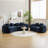 Compression Sofas, Foam Spring 4 Seat Curved Modern Design for Home