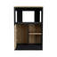 Îlot de cuisine H 36 po, trois tablettes de rangement latérales ouvertes et une armoire à pousser