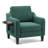 29.9" Wide Mid-Century Upholstered Premium Fabric Swivel with Solid Wood Leg-1632515541-1632515370
