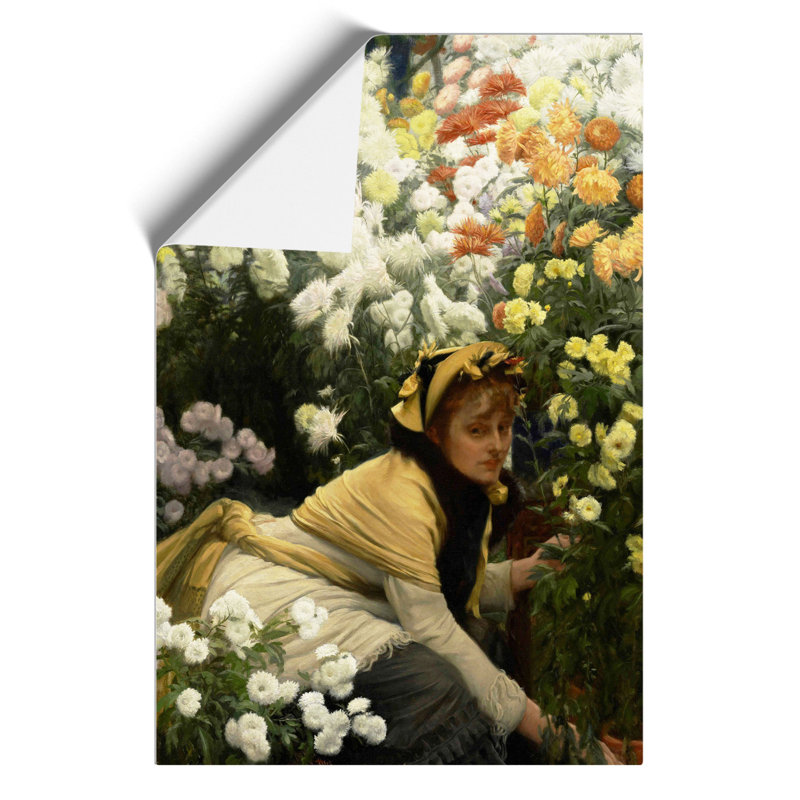 Chrysanthemums by James Tissot - Frameless Print, 59cm H x 42cm W x 0.1cm D