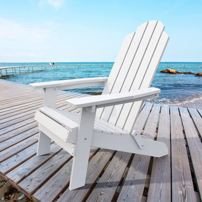 Chaise Adirondack pliante en plastique toutes saisons pour l'extérieur