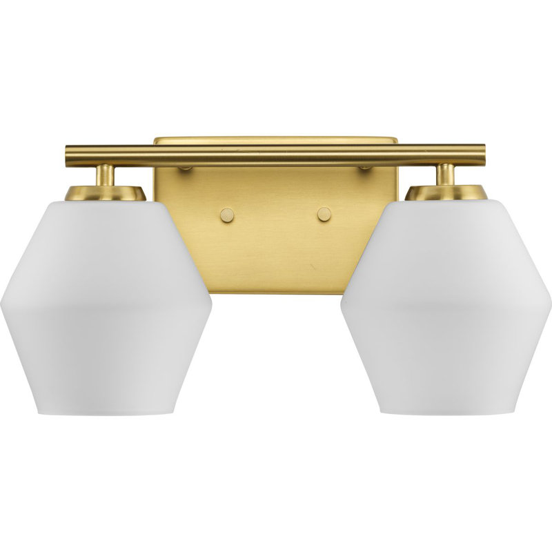 Éclairage pour meuble-lavabo à 2 lumières à intensité variable Audryna, Or brossé